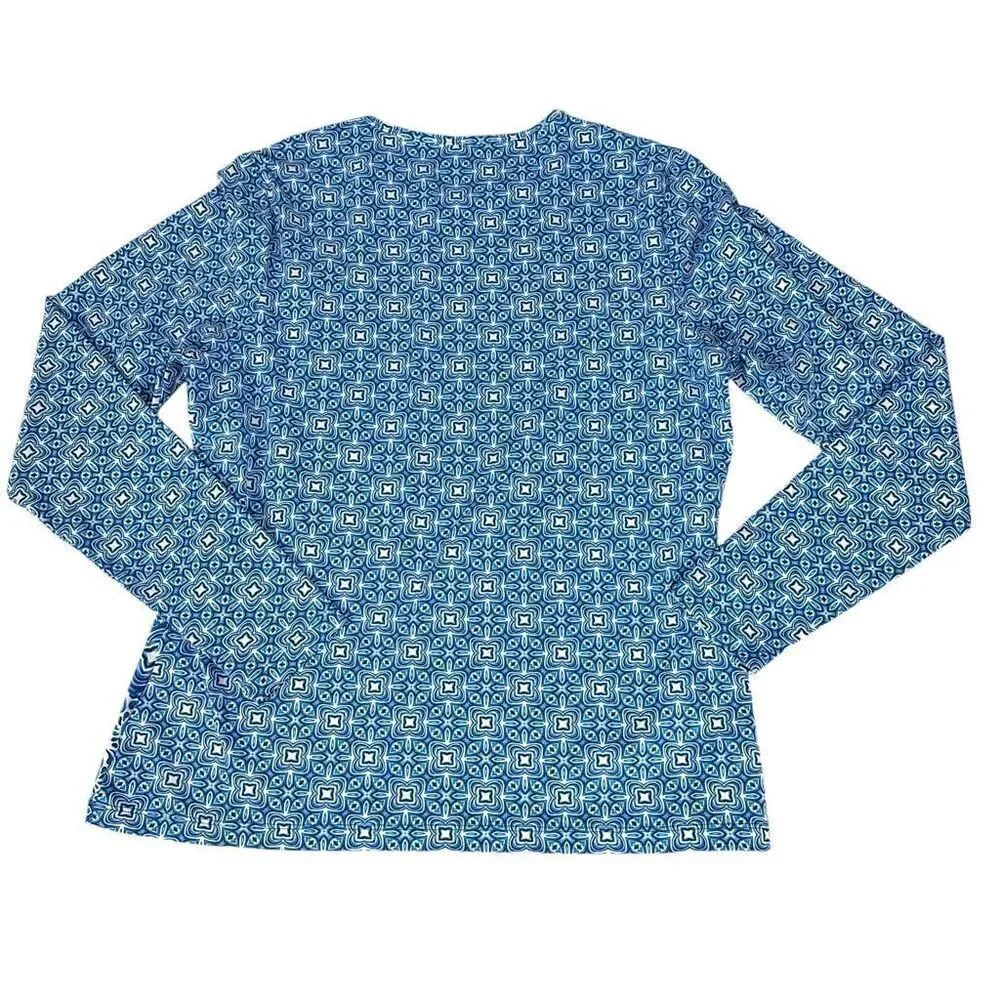 Lands' End Long Sleeve Swim Rash Guard size Medium